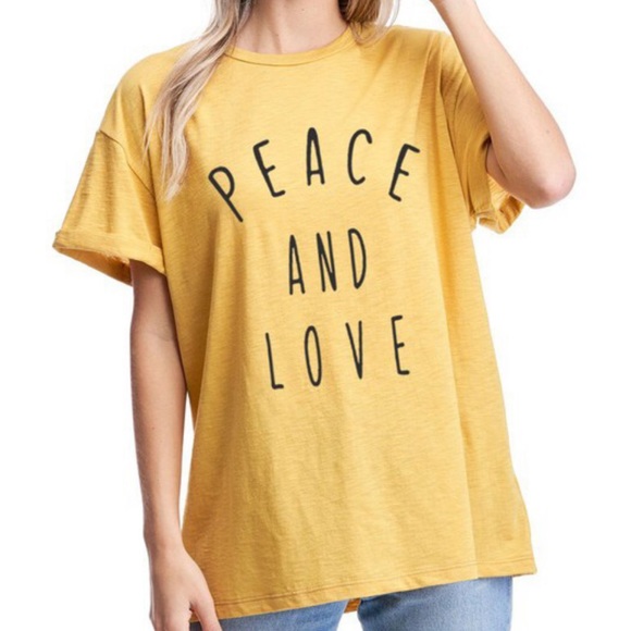 Comfort Colors Tops - NEW Peace and love oversized tee shirt soft